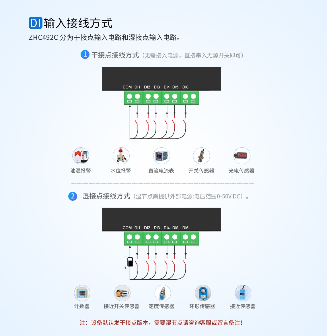 DI輸入接線方式