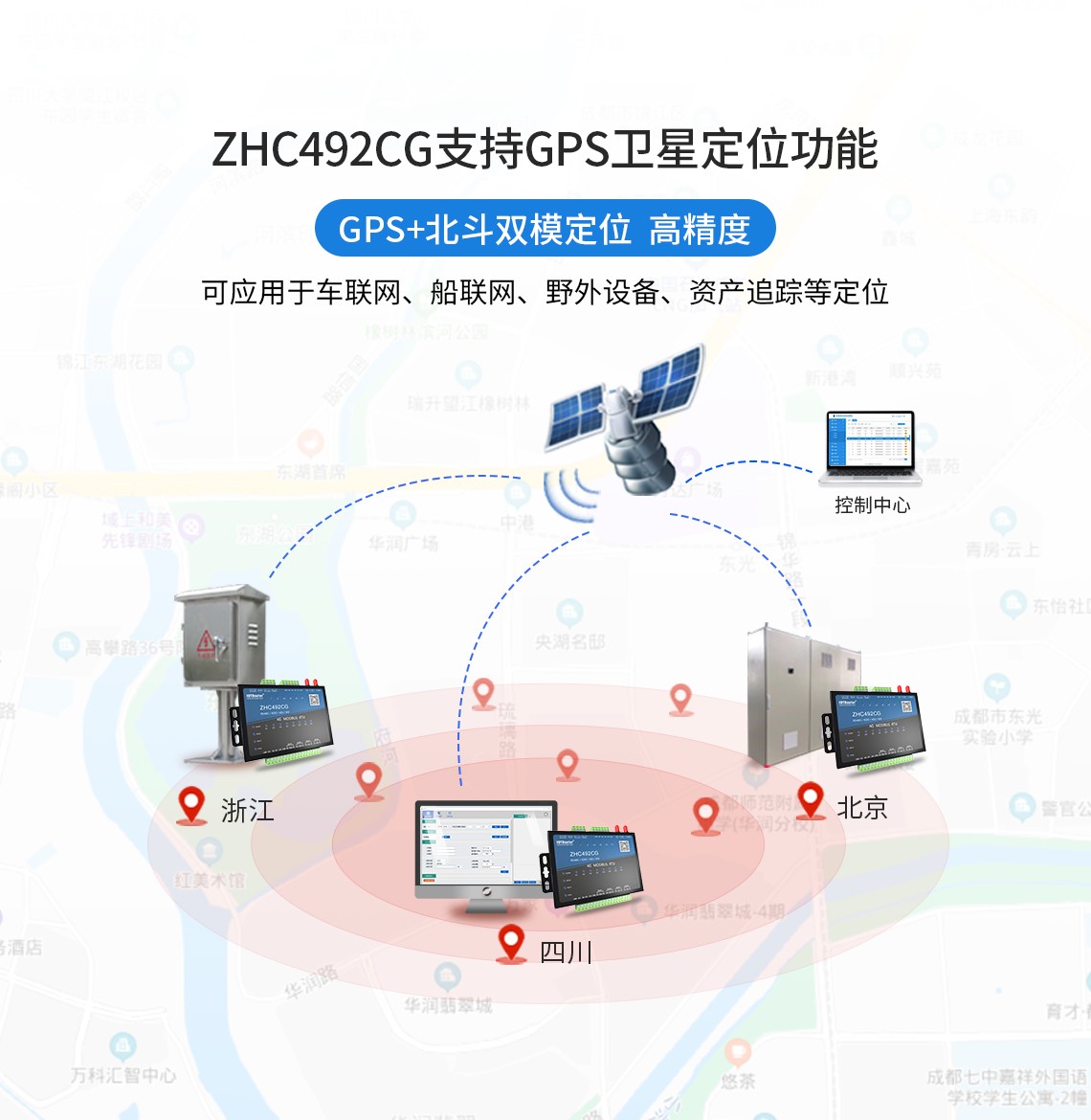 ZHC492CG支持GPS衛(wèi)星定位功能