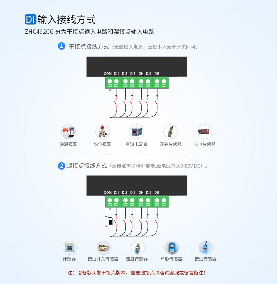 DI輸入接線方式