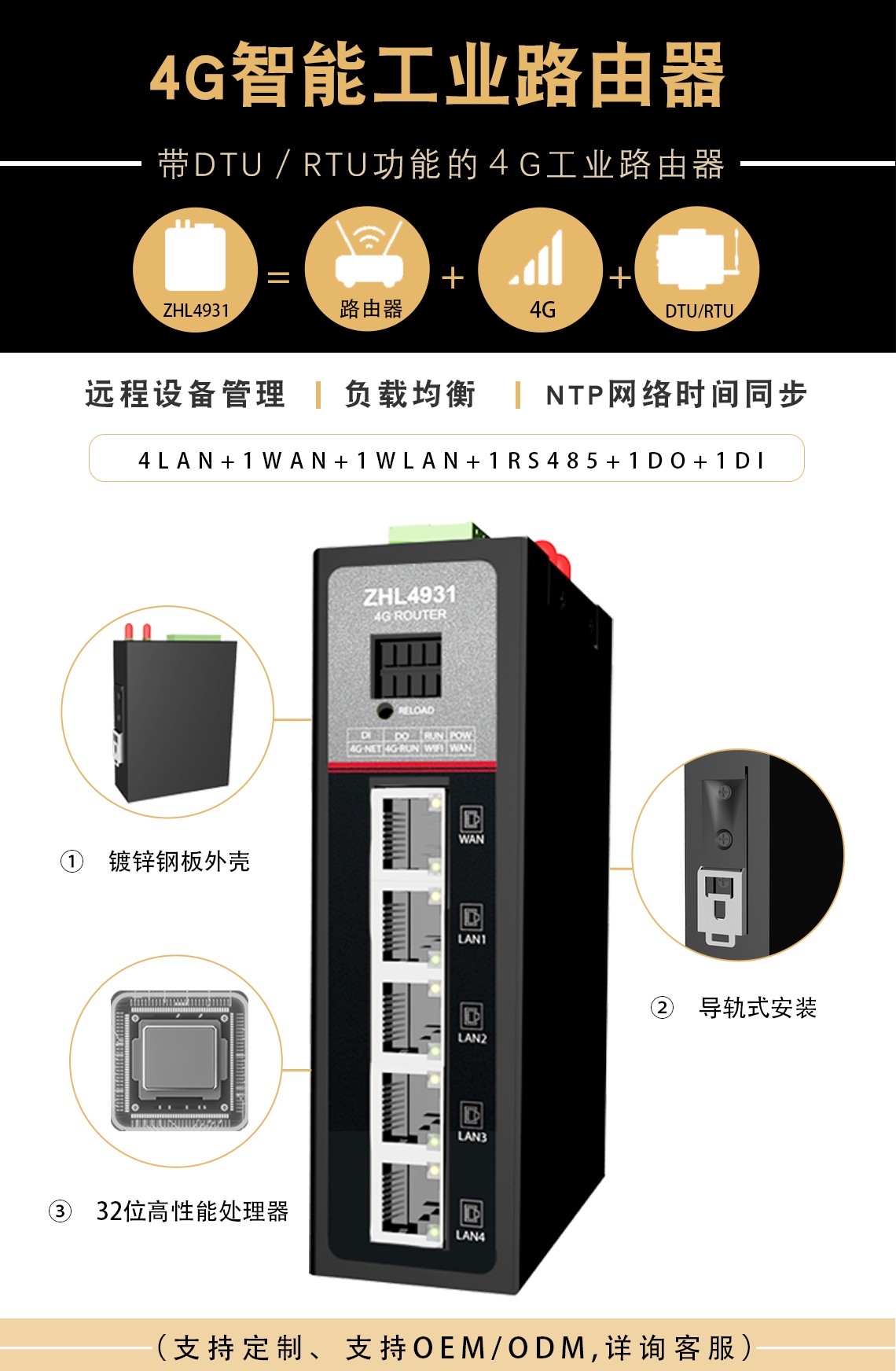 4G工業(yè)路由器 ZHL4931