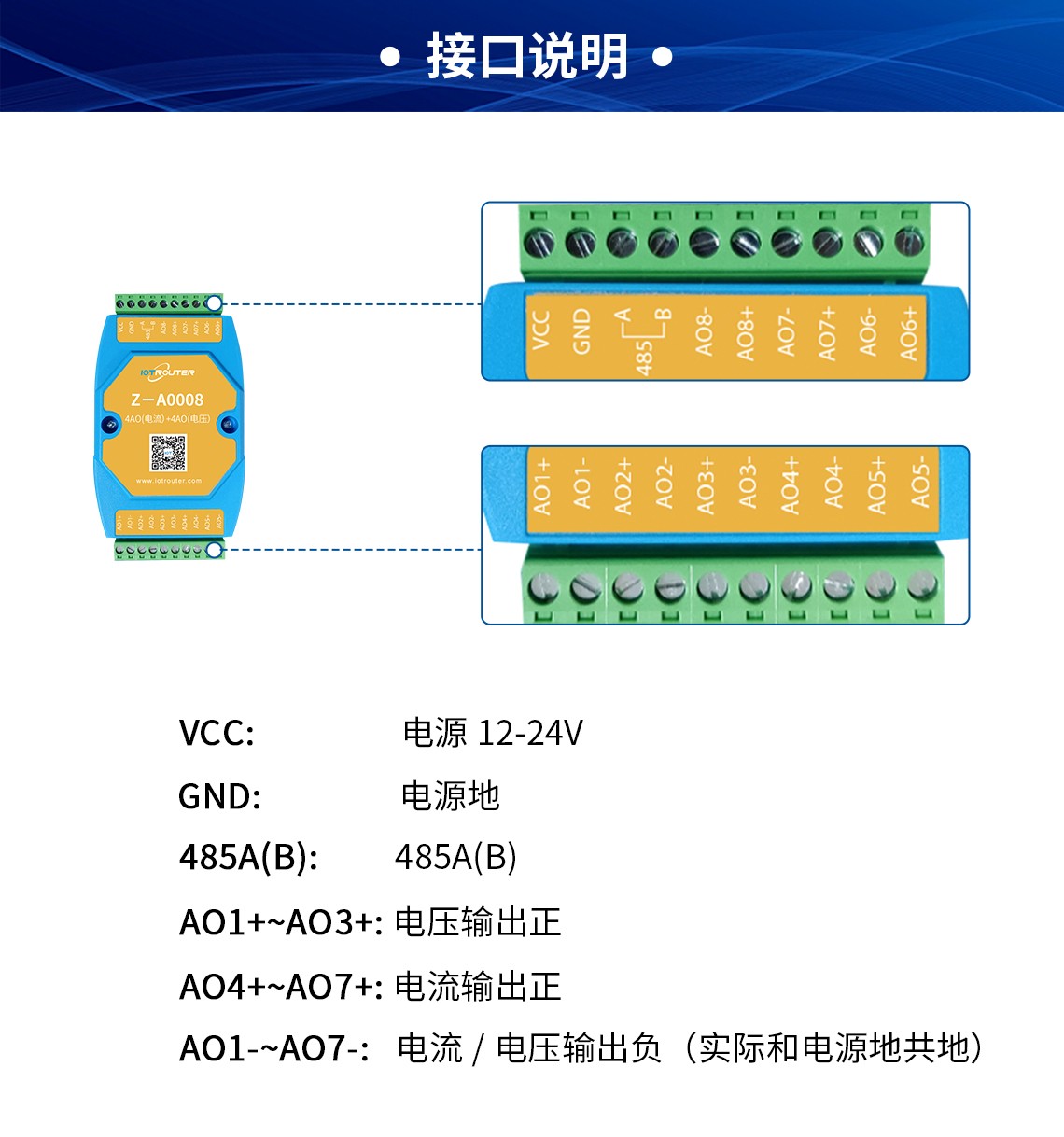 模擬量輸出模塊接口說(shuō)明