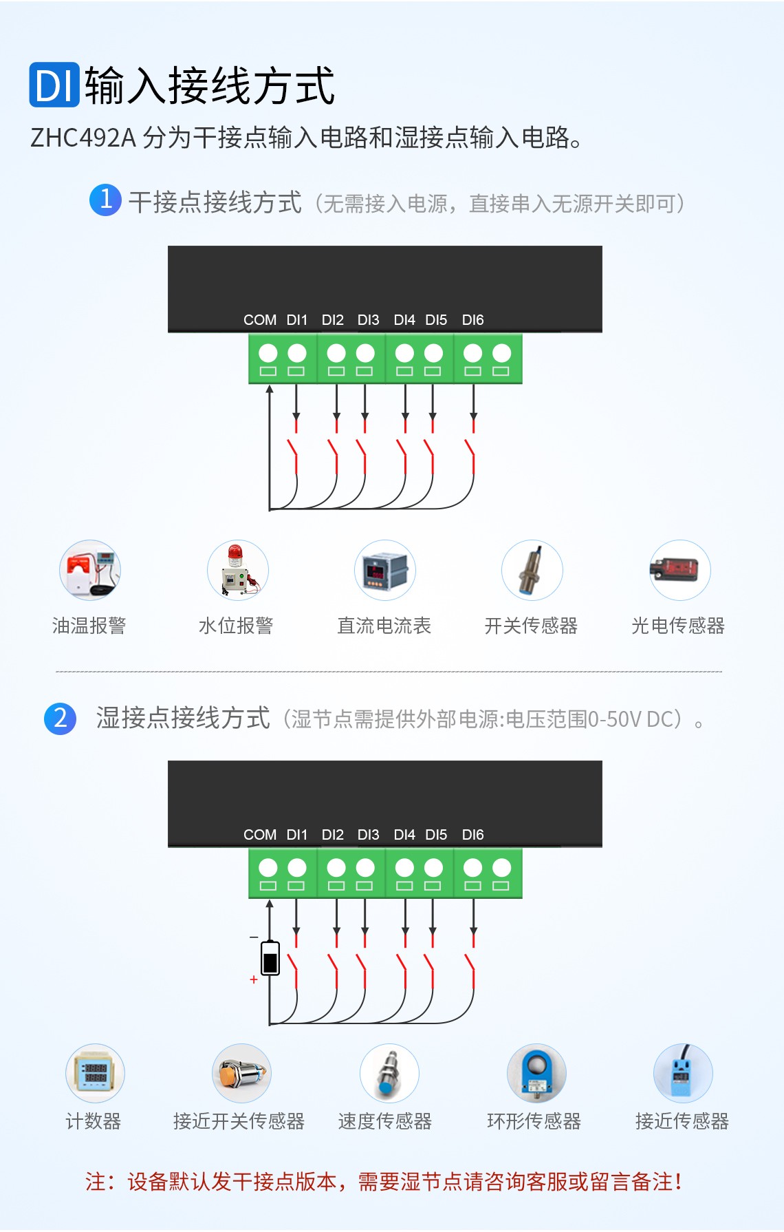 DI輸入接線方式
