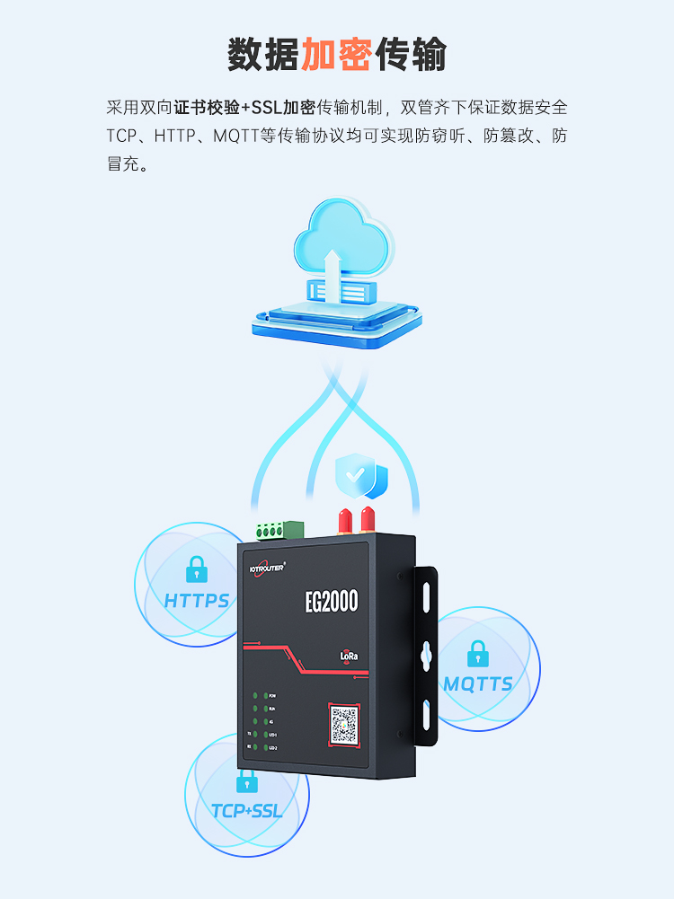 EG2000采用的雙證書校驗體系，將設(shè)備證書與網(wǎng)關(guān)證書進行雙向綁定