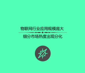 我國物聯(lián)網應用市場呈現(xiàn)四大主流分化
